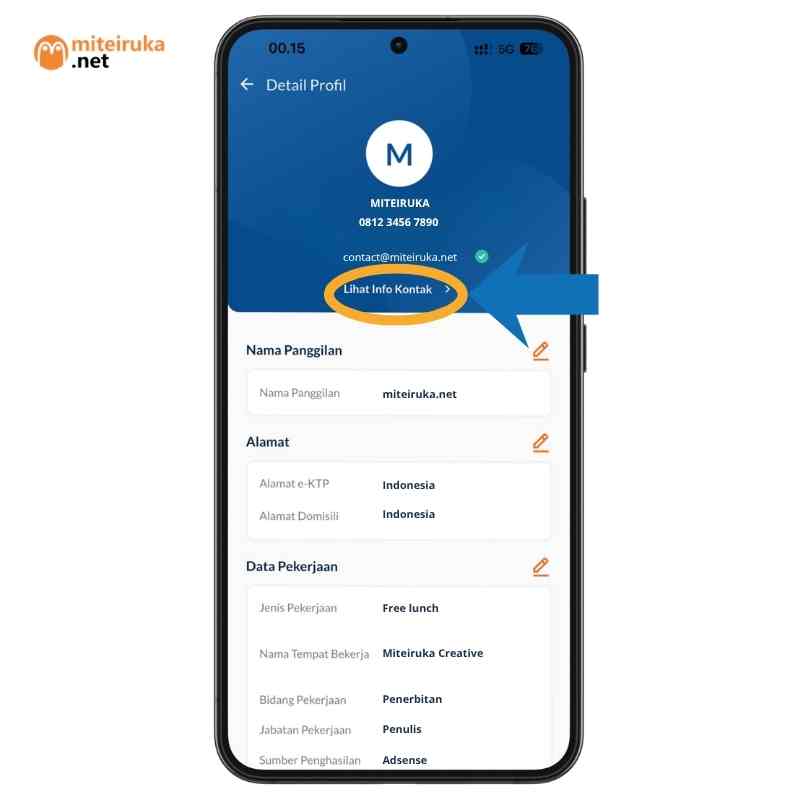Cara Ganti Nomor HP rekening Raya 2